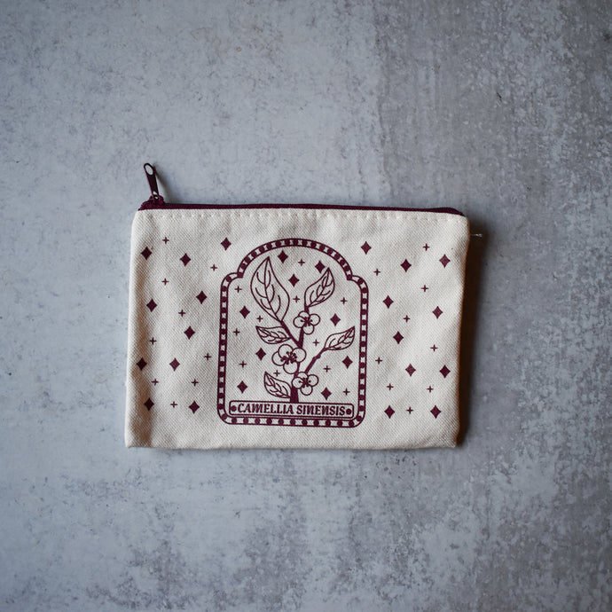 Camellia Sinensis (Tea Plant) Zipper Pouch