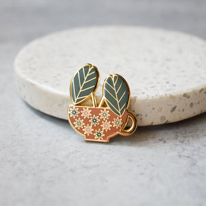 Plant Teacup Enamel Pin