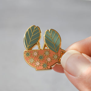 Plant Teacup Enamel Pin