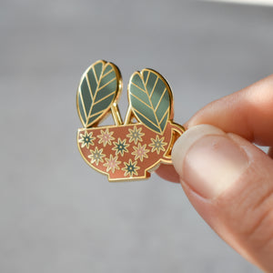 Plant Teacup Enamel Pin