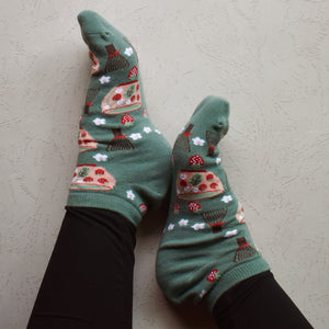 Strawberry Matcha Ankle Socks